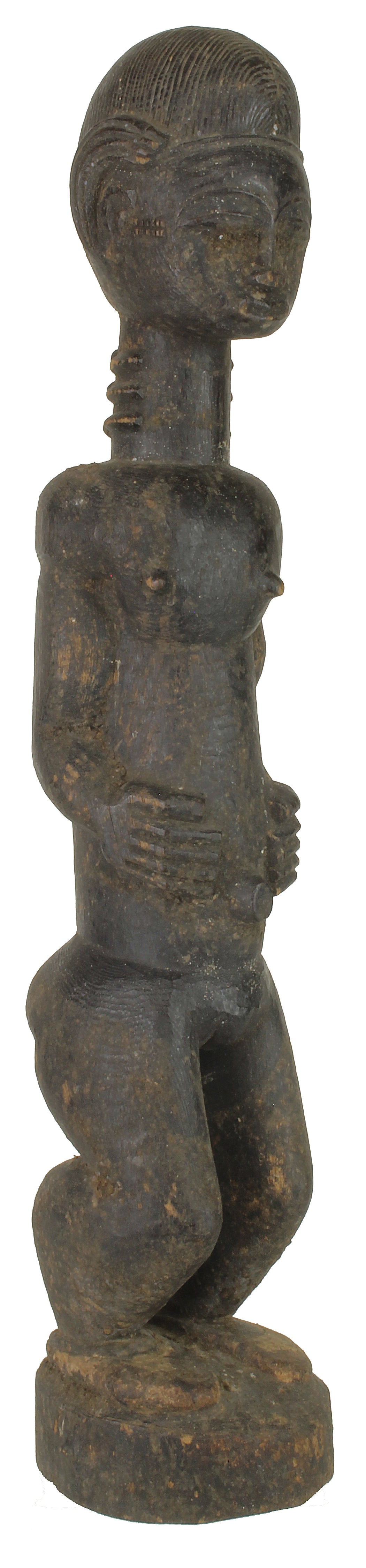 Vintage Baule Blolo Bian Male Spirit Mate Statue | 18" - Niger Bend