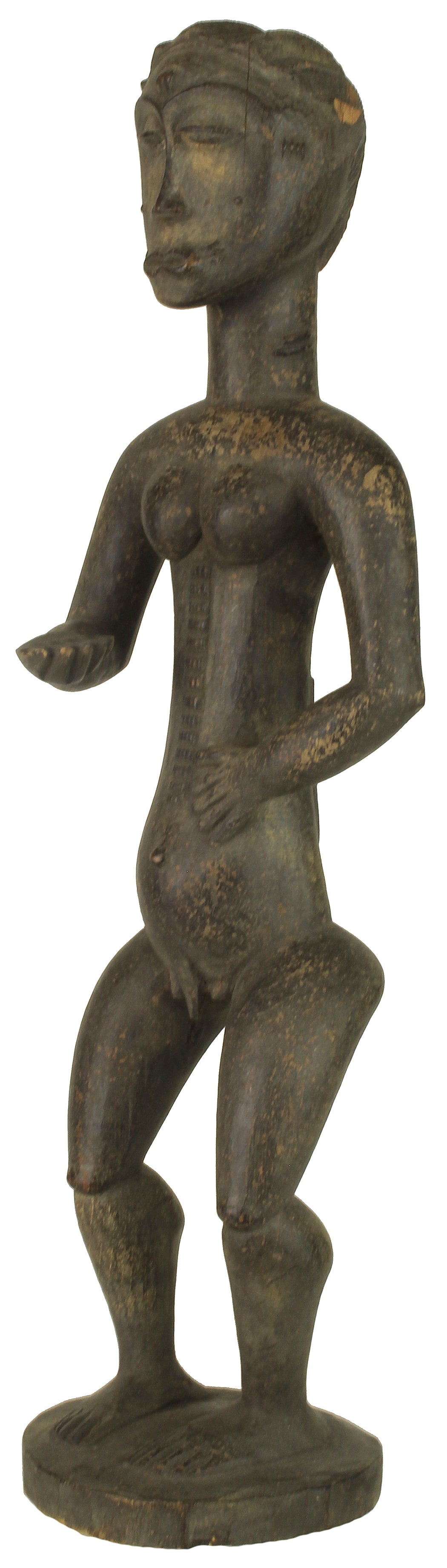Vintage Baule Male Ancestor Spirit Statue | 18" - Niger Bend