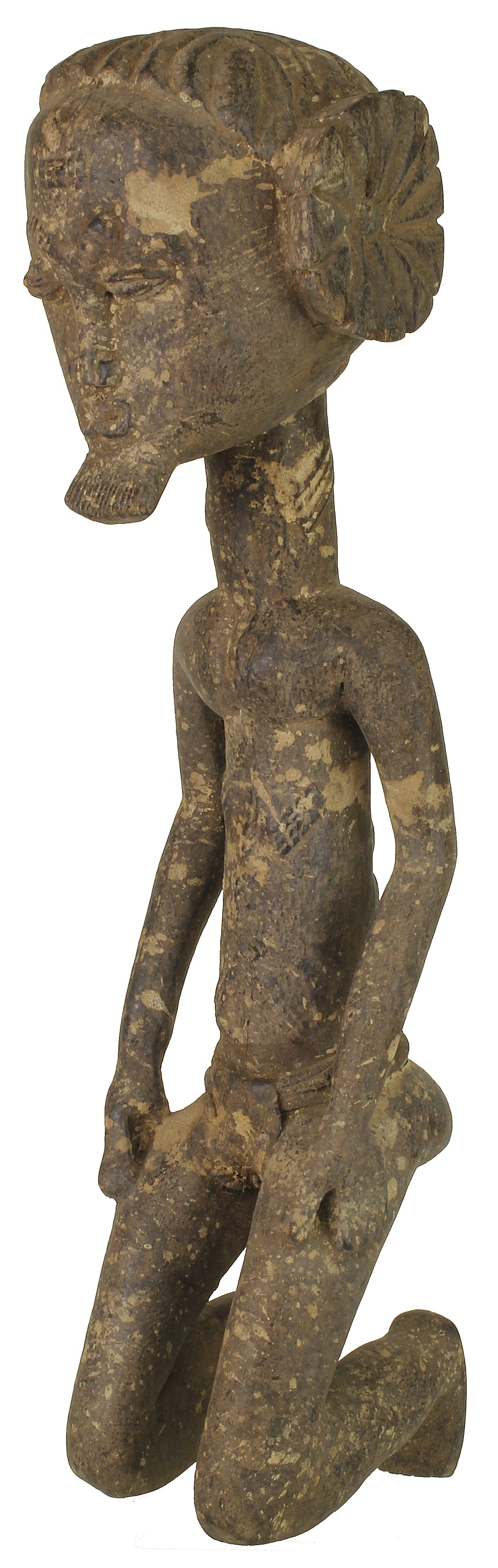 Vintage Baule Male Ancestor Spiritual Statue | 19" - Niger Bend
