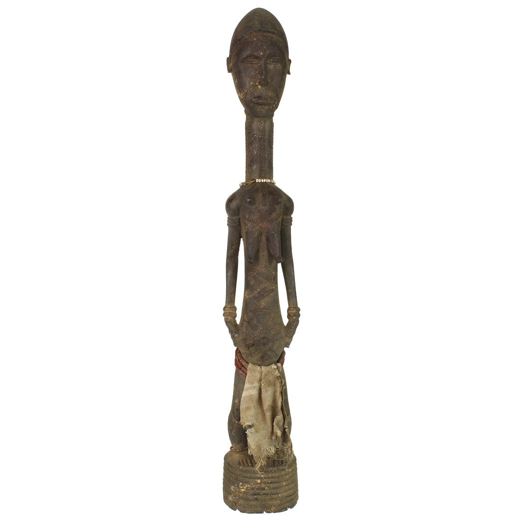 Vintage Baule Female Ancestor Spirit Statue | 22" - Niger Bend