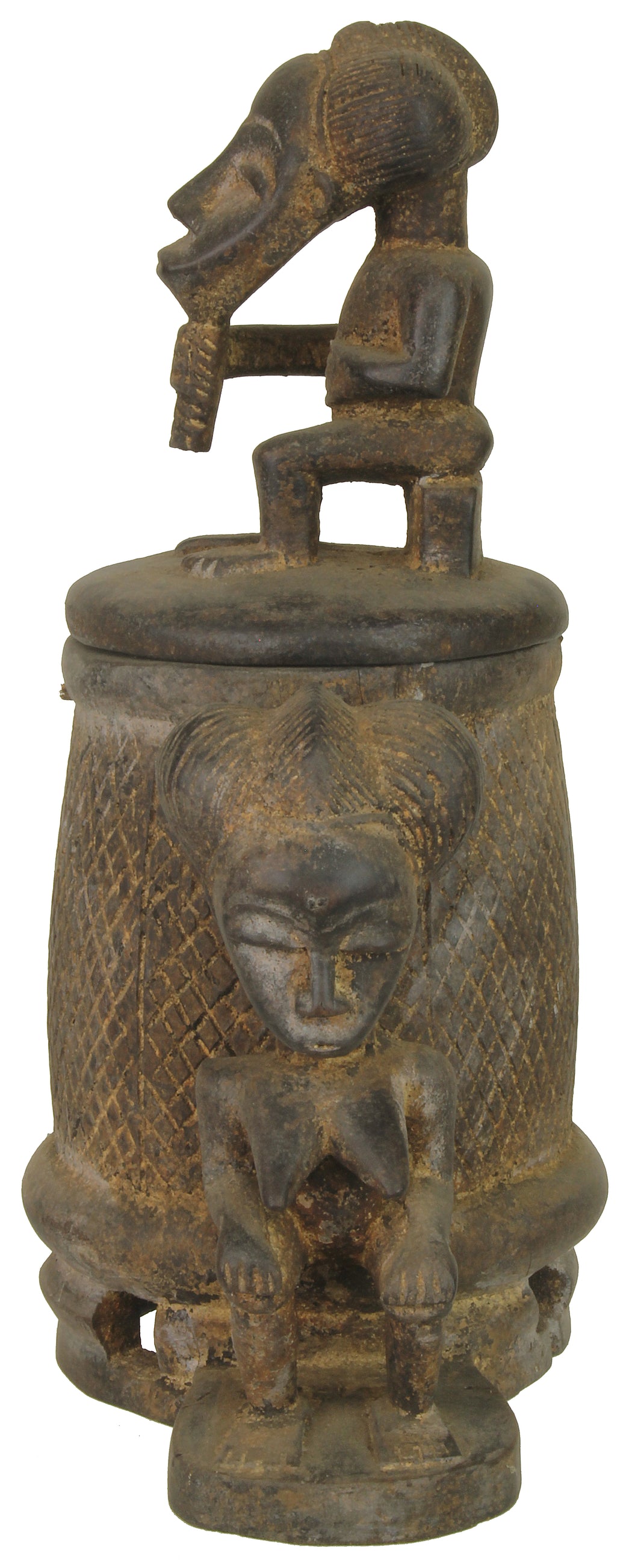Baule Mouse Oracle Container/Statue | 15" - Niger Bend