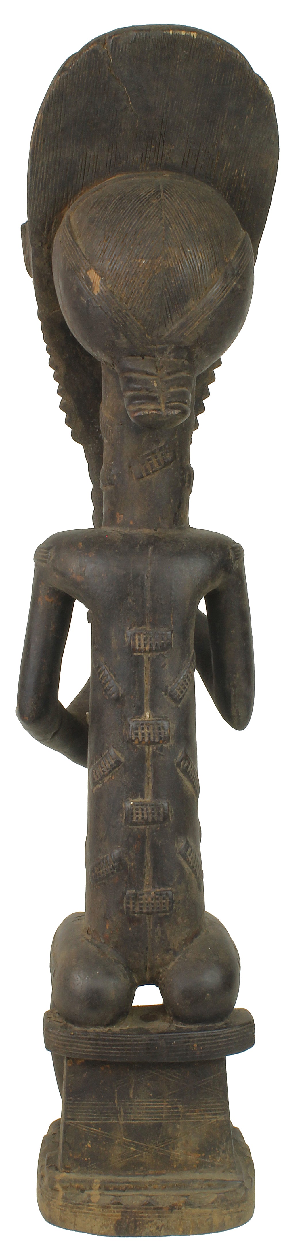 Large Baule Male Ancestor Spirit Statue | 20.5" - Niger Bend