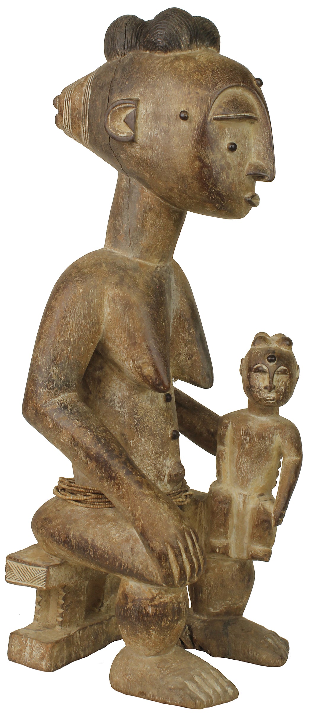 Atie Mother and Child Spirit Statue | 22.5" - Niger Bend