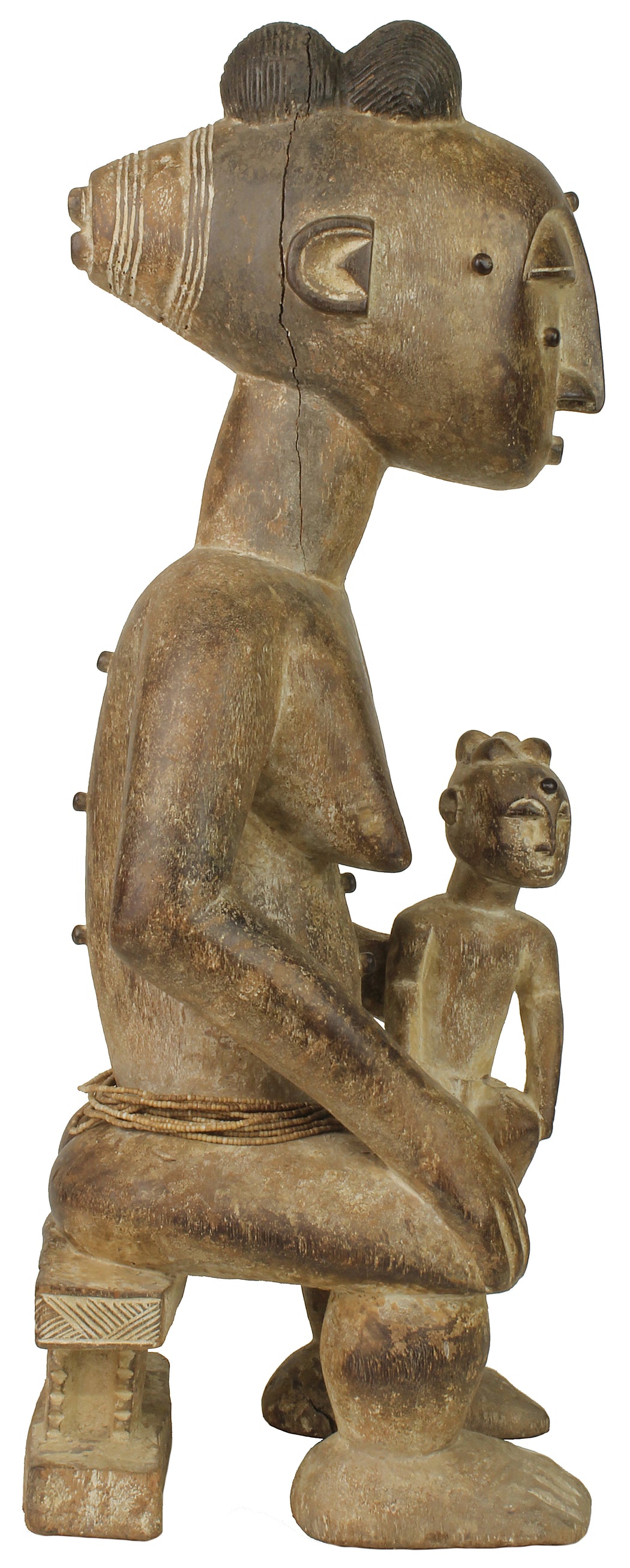 Atie Mother and Child Spirit Statue | 22.5" - Niger Bend
