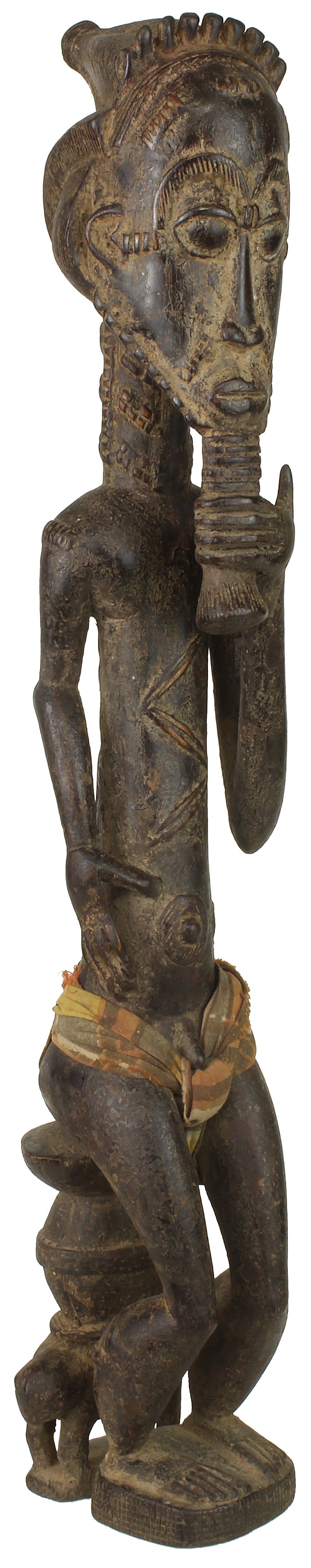 Vintage Baule Male Ancestor Spiritual Statue | 22" - Niger Bend