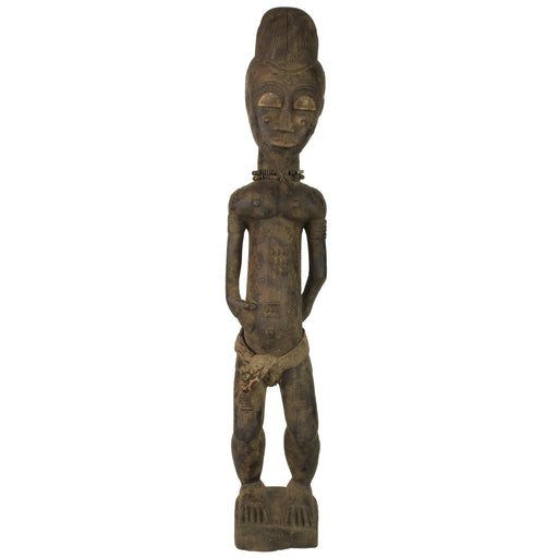 Vintage Baule Male Ancestor Spiritual Statue | 22.5" - Niger Bend