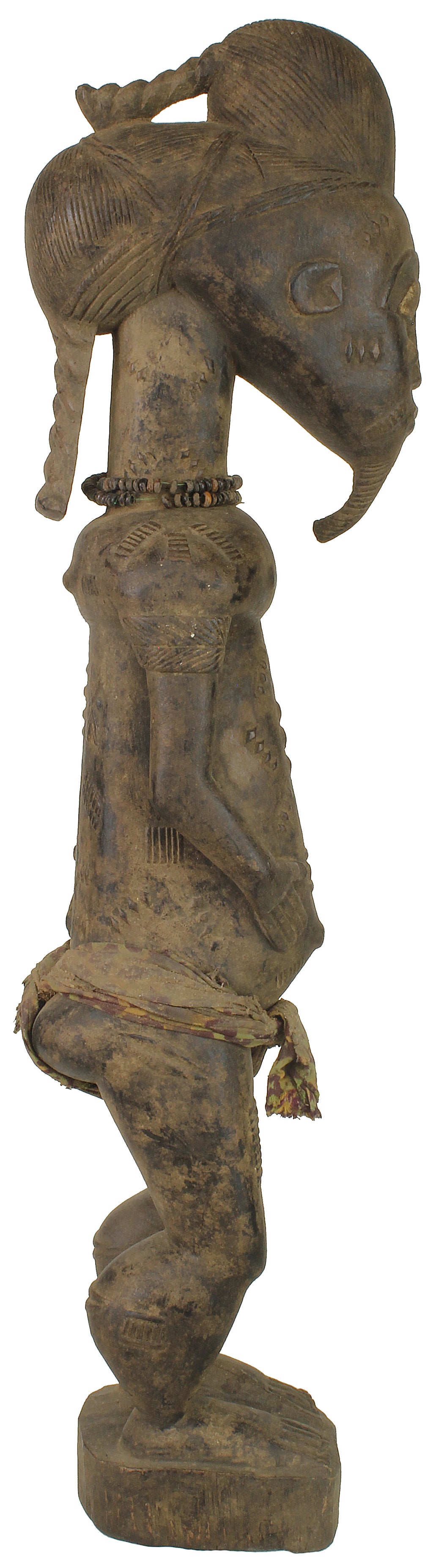 Vintage Baule Male Ancestor Spiritual Statue | 22.5" - Niger Bend