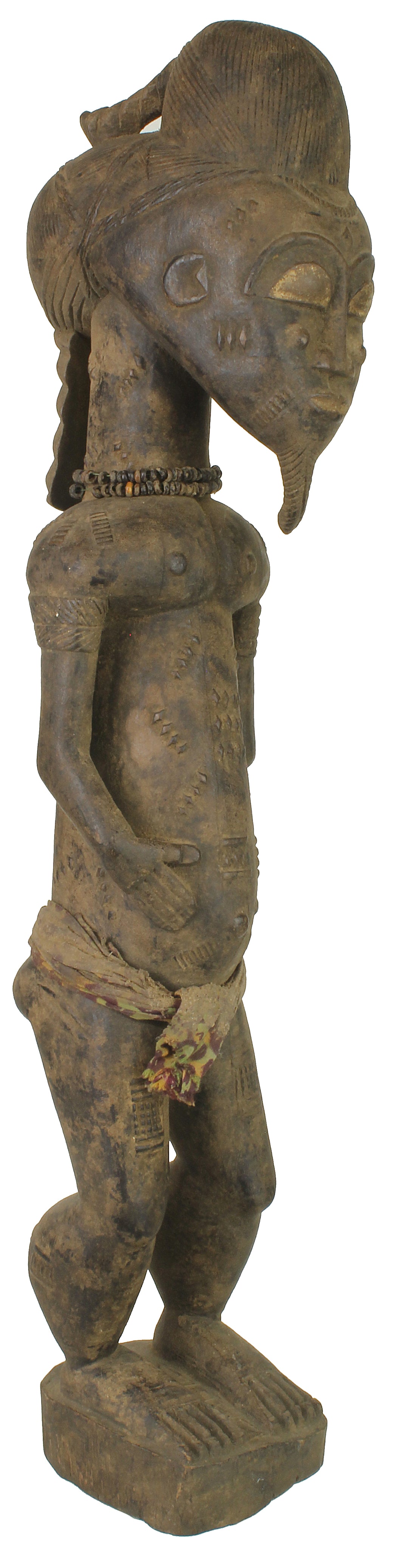 Vintage Baule Male Ancestor Spiritual Statue | 22.5" - Niger Bend