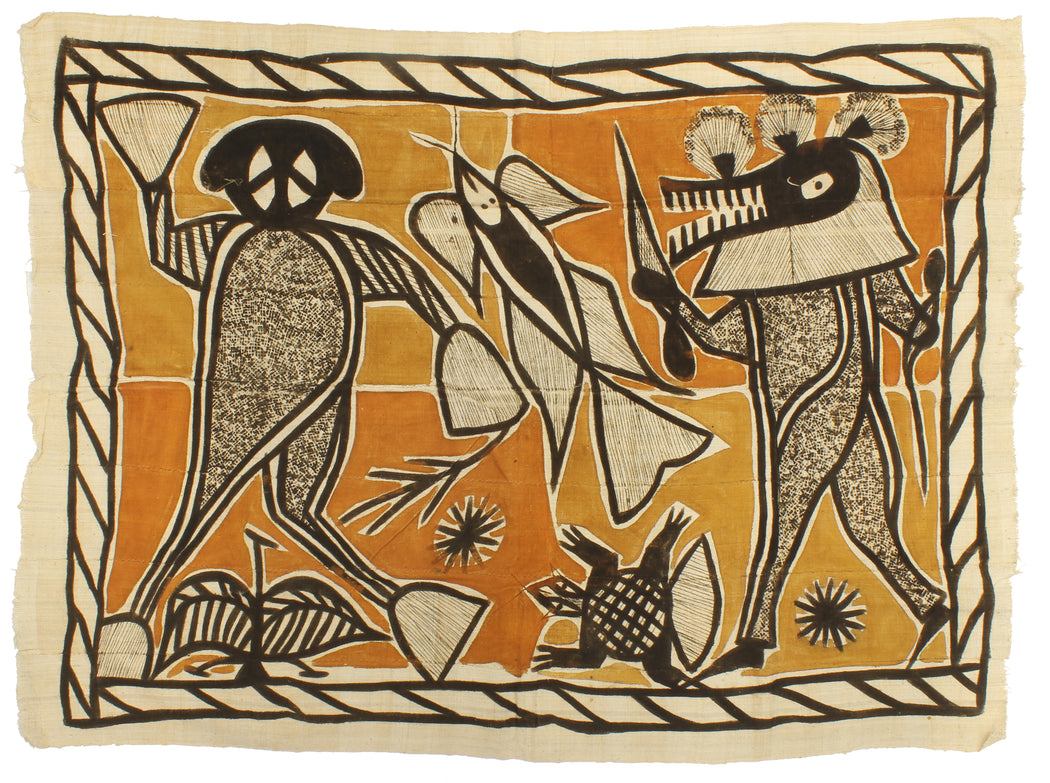 Korhogo Printed Ivory Coast African Textile | 55" x 40" - Niger Bend