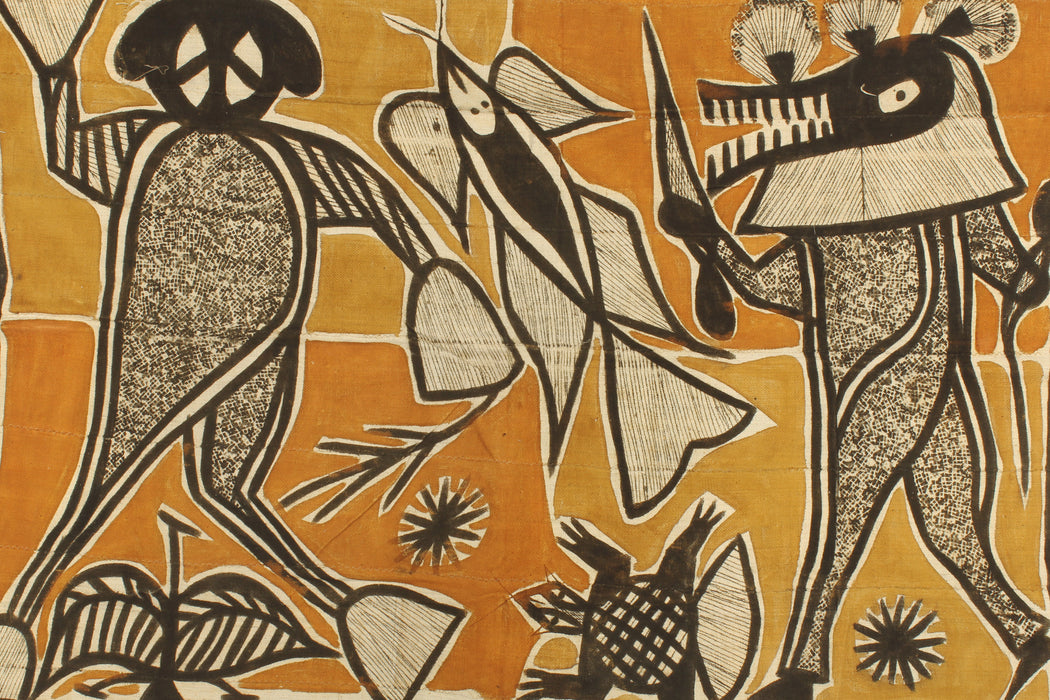 Korhogo Printed Ivory Coast African Textile | 55" x 40" - Niger Bend