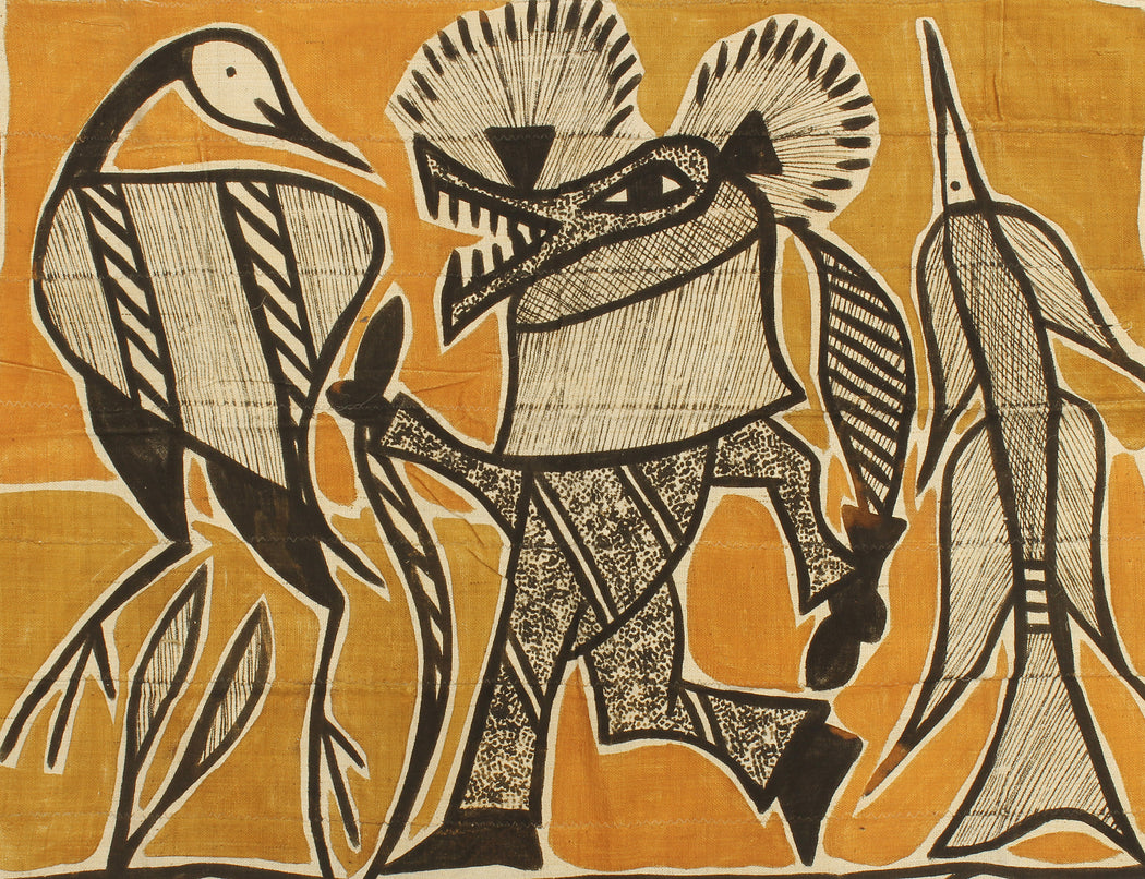 Korhogo Printed Ivory Coast African Textile | 51" x 35" - Niger Bend