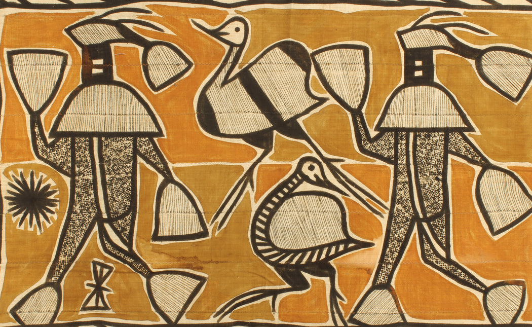 Korhogo Printed Ivory Coast African Textile | 56" x 35" - Niger Bend