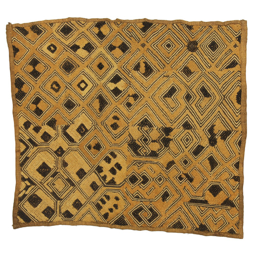 Vintage Kuba Cloth Textile Wall Art | 20.5" x 18.5" - Niger Bend
