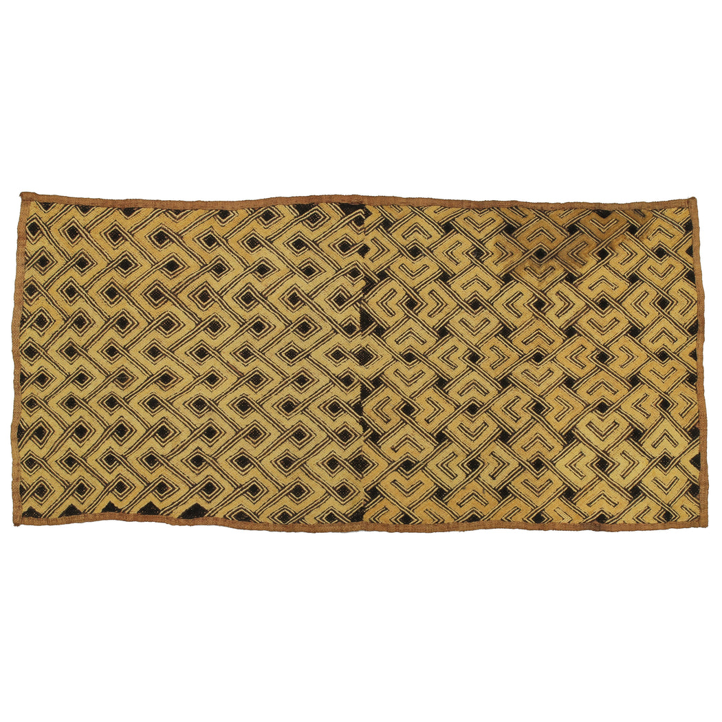 Vintage Kuba Cloth Textile Wall Art | 35" x 16.5" - Niger Bend