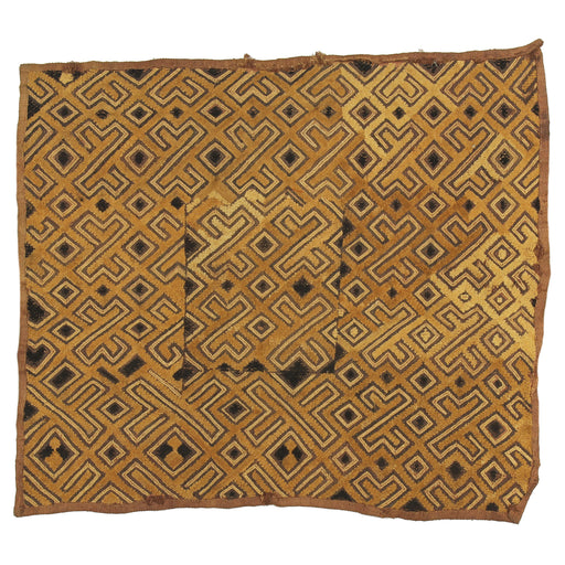 Vintage Kuba Cloth Textile Wall Art | 22" x 19" - Niger Bend