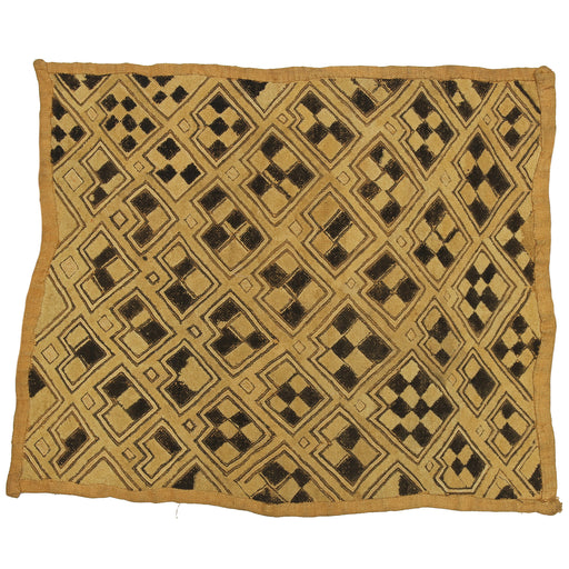 Vintage Kuba Cloth Textile Wall Art | 23" x 19.5" - Niger Bend