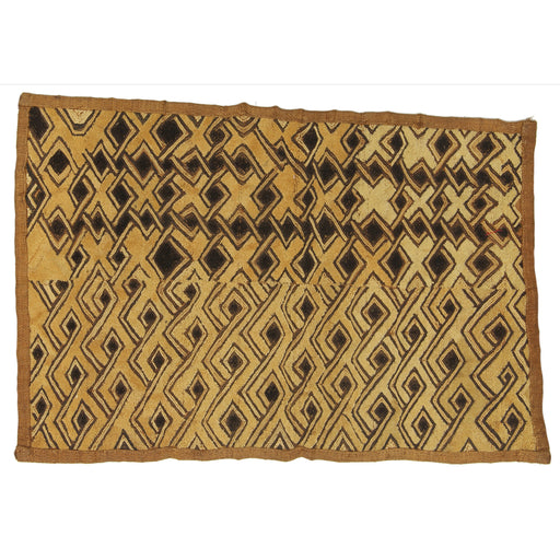 Vintage Kuba Cloth Textile Wall Art | 23" x 15" - Niger Bend