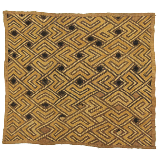 Vintage Kuba Cloth Textile Wall Art | 21.5" x 18" - Niger Bend