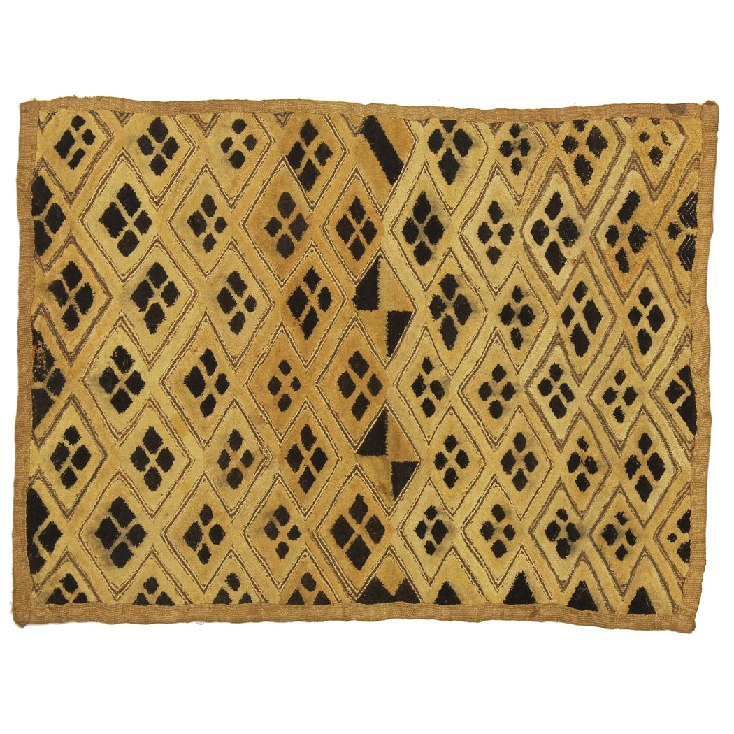 Vintage Kuba Cloth Textile Wall Art | 20.5" x 15.5" - Niger Bend