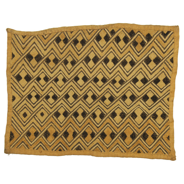 Vintage Kuba Cloth Textile Wall Art | 20.5" x 15.5" - Niger Bend