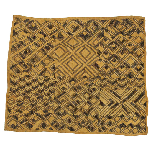Vintage Kuba Cloth Textile Wall Art | 22.5" x 18.5" - Niger Bend