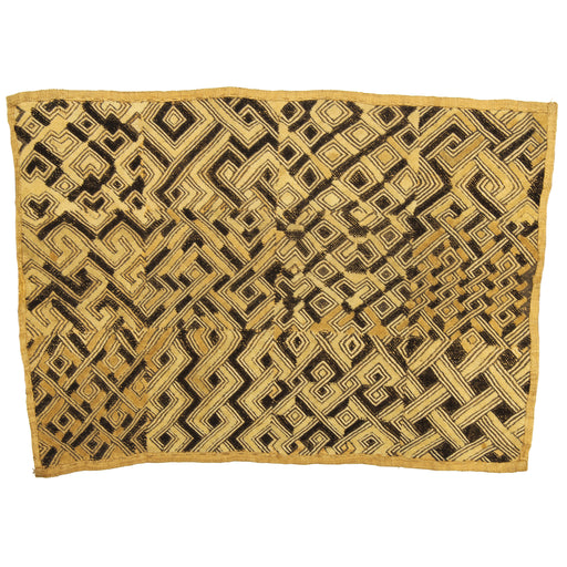 Vintage Kuba Cloth Textile Wall Art | 25" x 18" - Niger Bend