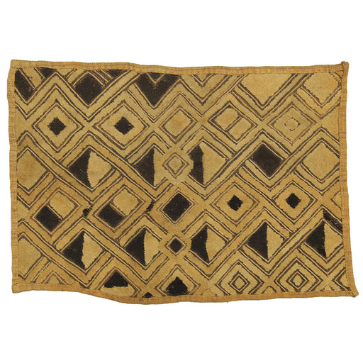 Vintage Kuba Cloth Textile Wall Art | 21" x 15" - Niger Bend