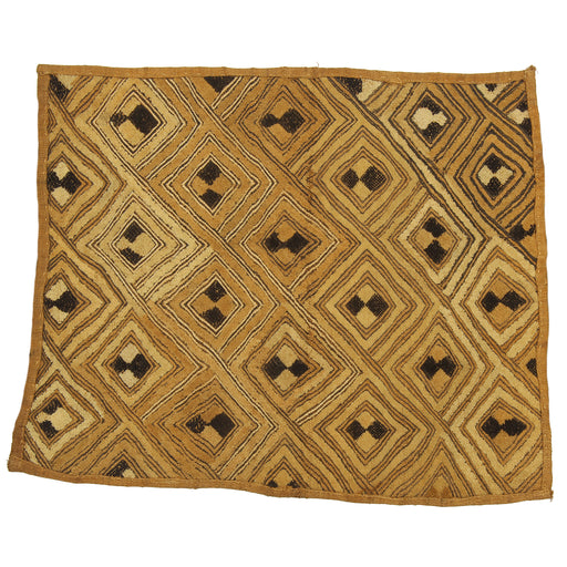 Vintage Kuba Cloth Textile Wall Art | 20" x 16.5" - Niger Bend