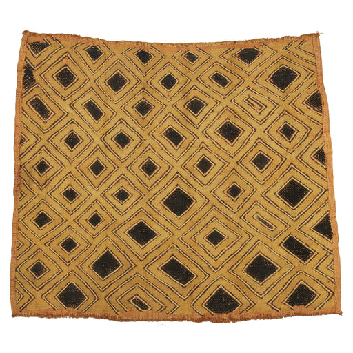 Vintage Kuba Cloth Textile Wall Art | 20.5" x 18" - Niger Bend