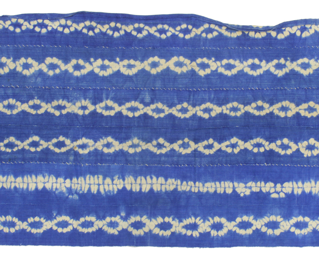 Vintage Mali Indigo Wedding Shawl Textile | 73" x 21" - Niger Bend