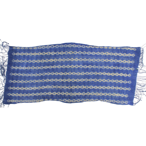 Vintage Mali Indigo Wedding Shawl Textile | 68" x 27" - Niger Bend