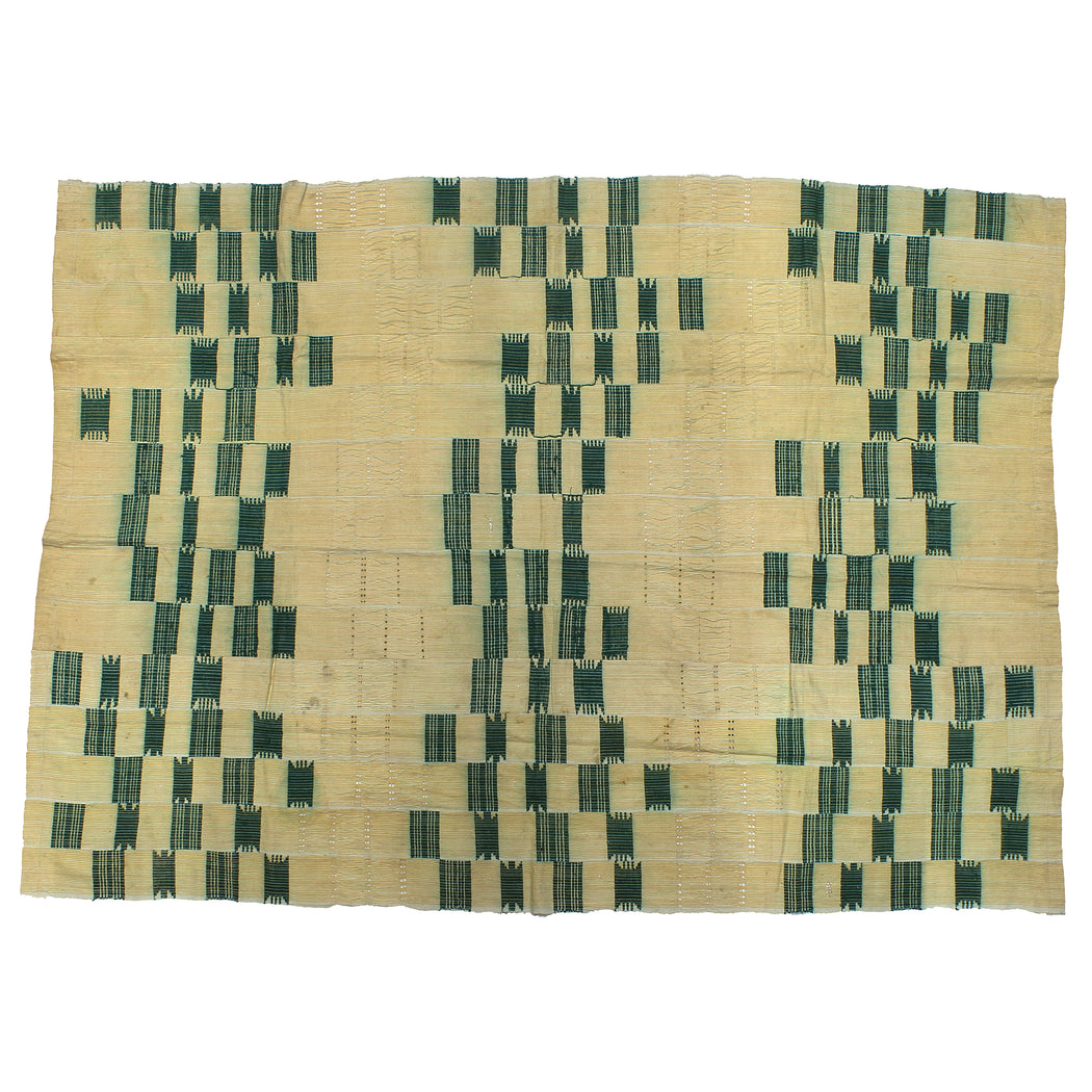 Vintage Aso Oke Textile of Nigeria | 69" x 49" - Niger Bend