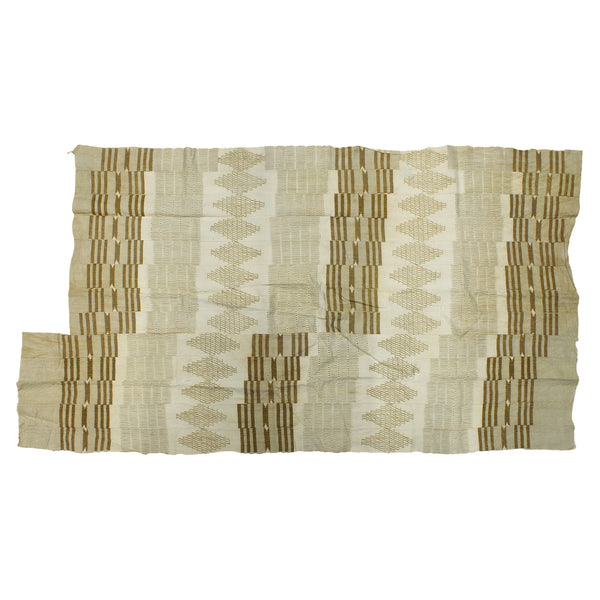 Vintage Aso Oke Textile of Nigeria | 89" x 49" - Niger Bend