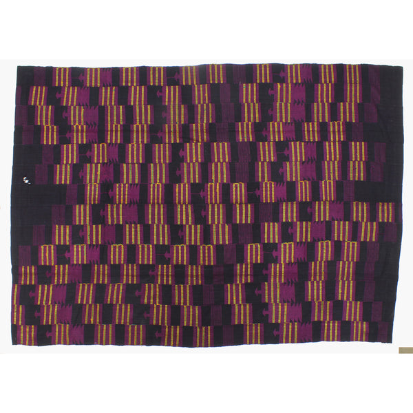 Vintage Aso Oke Textile of Nigeria | 76" x 55" - Niger Bend