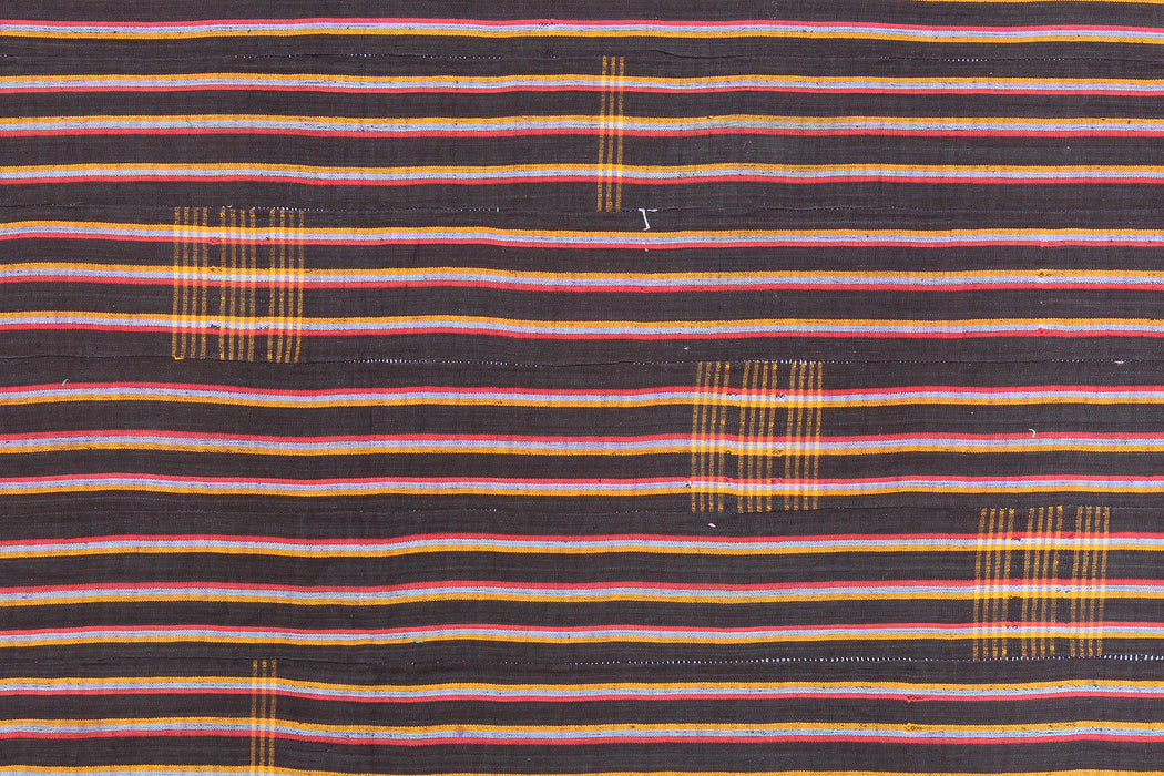 Vintage Aso Oke Textile of Nigeria | 74" x 47" - Niger Bend
