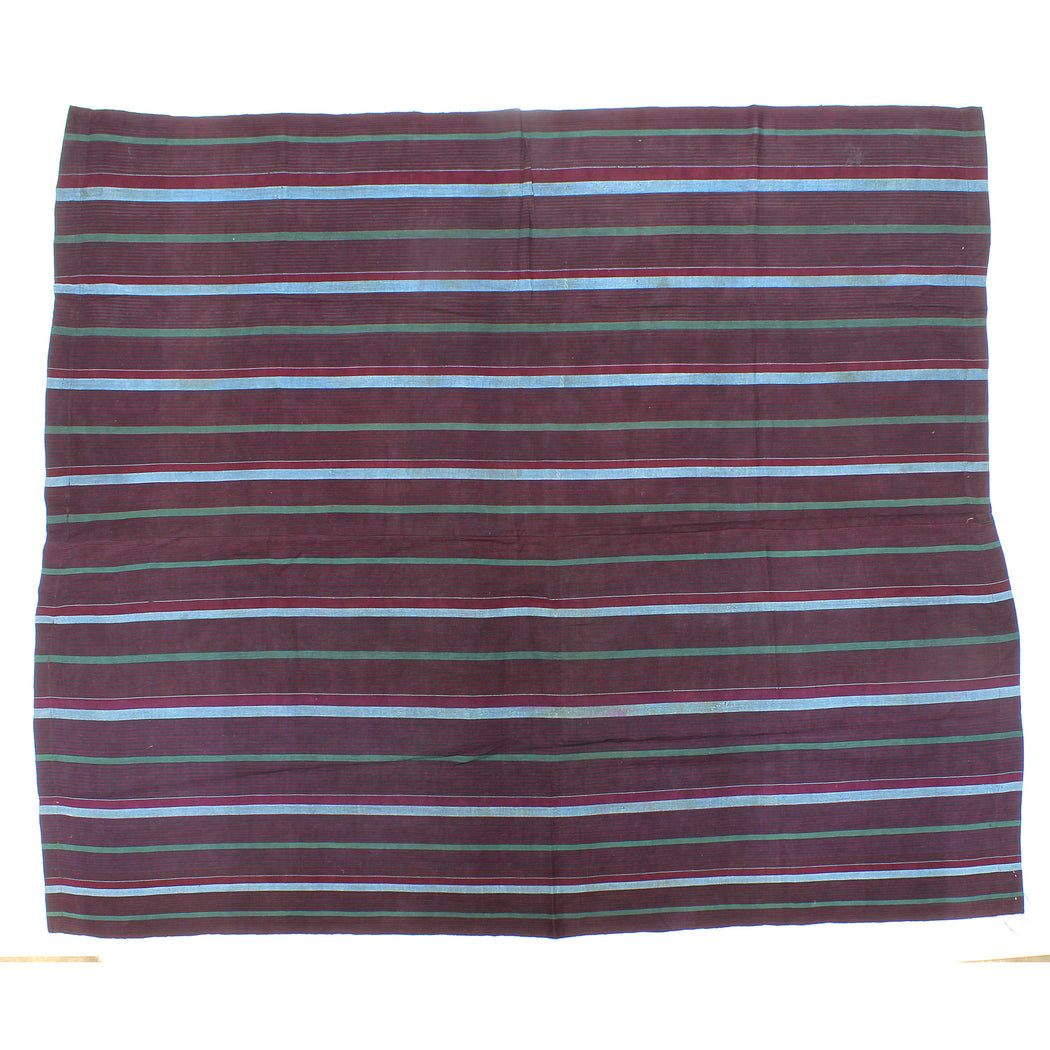 Vintage Aso Oke Textile of Nigeria | 64" x 56" - Niger Bend