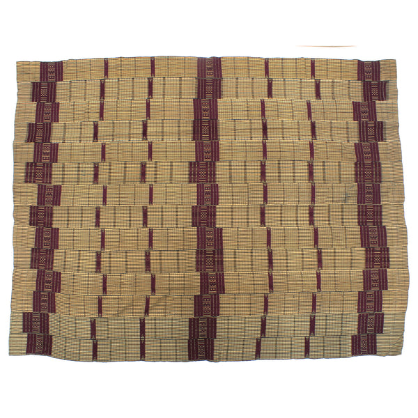 Vintage Aso Oke Textile of Nigeria | 74" x 57" - Niger Bend