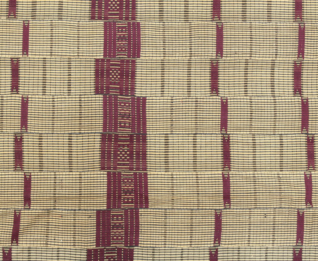 Vintage Aso Oke Textile of Nigeria | 74" x 57" - Niger Bend