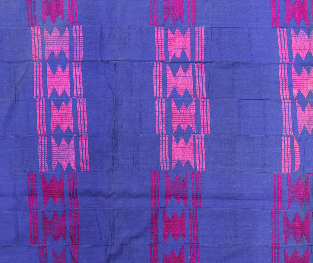 Vintage Aso Oke Textile of Nigeria | 83" x 58" - Niger Bend