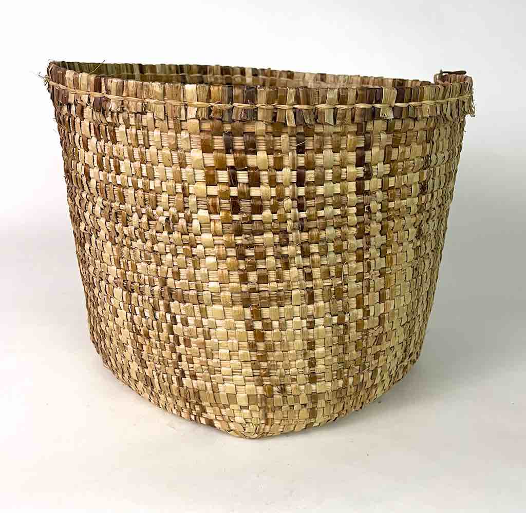 Deep Cylindrical Swampgrass Basket - Benin
