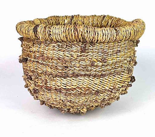 Deep Straw Winnowing "Sieve" style basket on "donut" stand - Burkina Faso