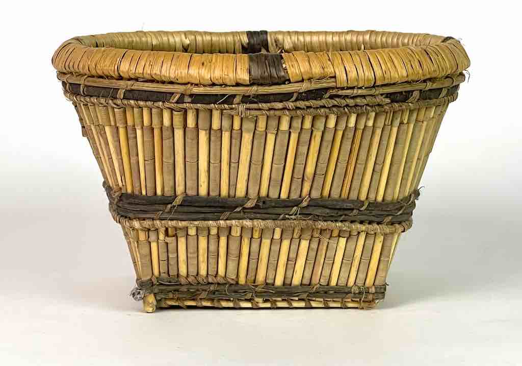 Small Sturdy Banana Leaf Dogon Basket - Mali | 4 x 7"
