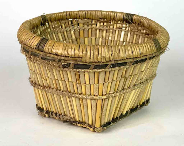 Small Sturdy Banana Leaf Dogon Basket - Mali | 4 x 7"