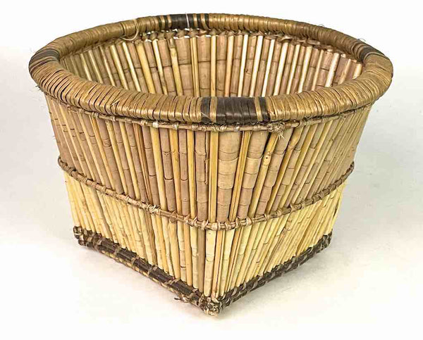 Sturdy Banana Leaf Dogon Basket - Mali | 6 x 10"
