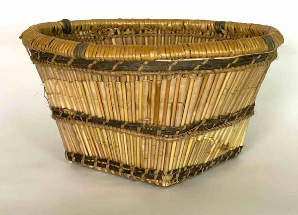 Sturdy Banana Leaf Dogon Basket - Mali | 7 x 13"