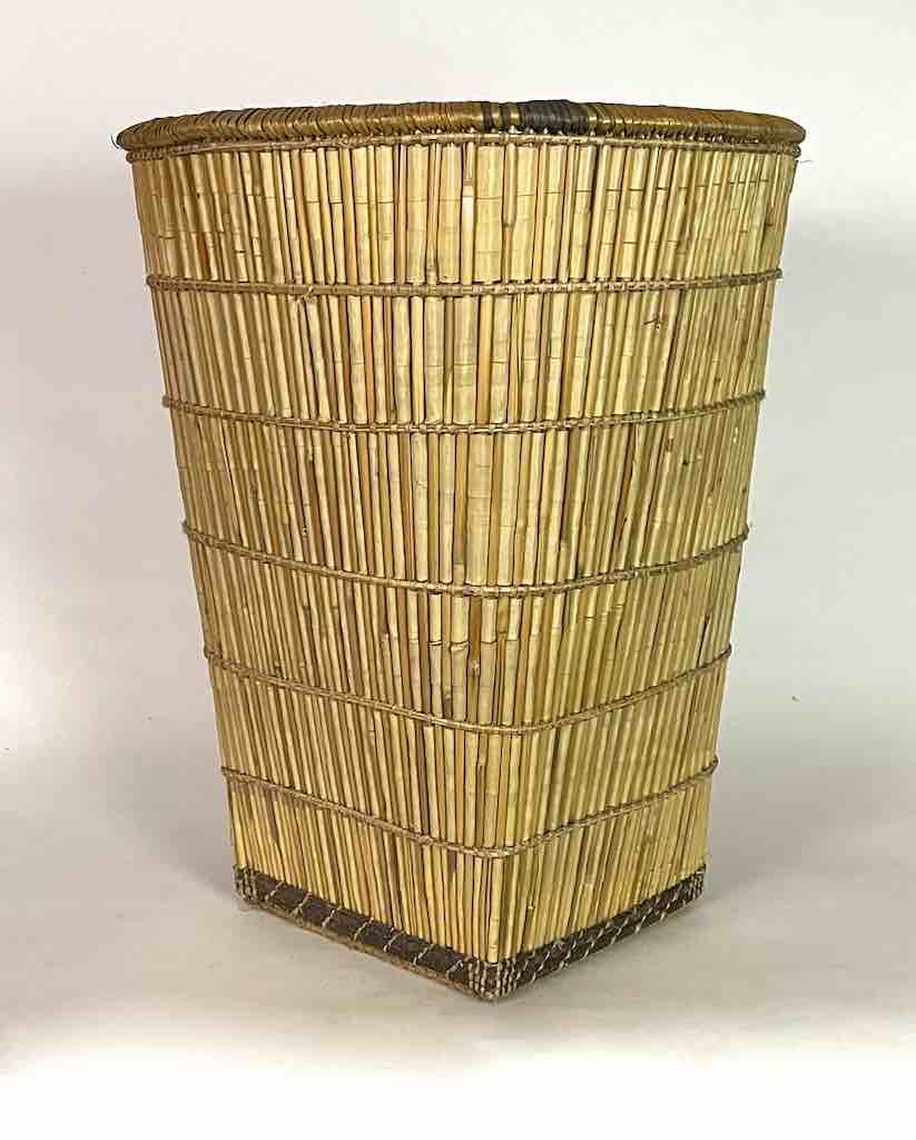Tall Sturdy Banana Leaf Dogon Basket - Mali | 23 x 19"
