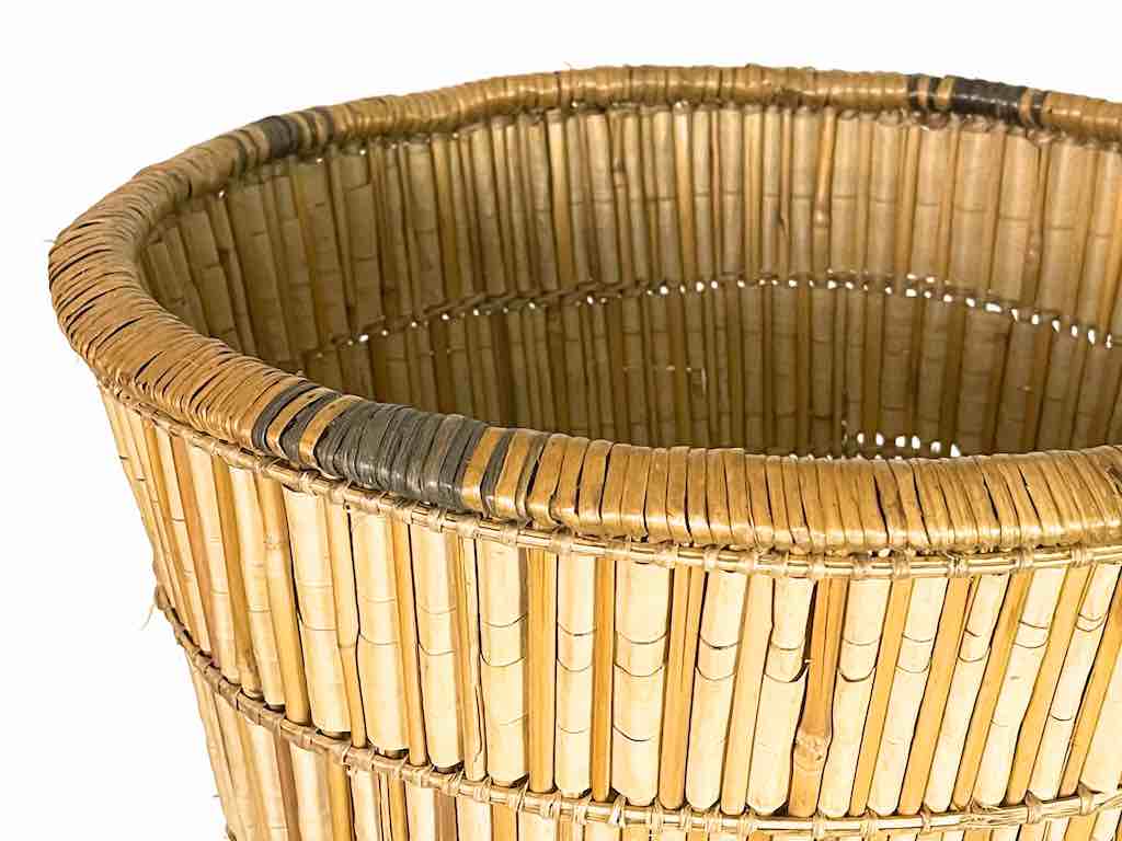 Tall Sturdy Banana Leaf Dogon Basket - Mali | 23 x 19"