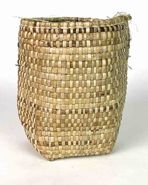 Handwoven Flexible Small Cylindrical Swampgrass Basket