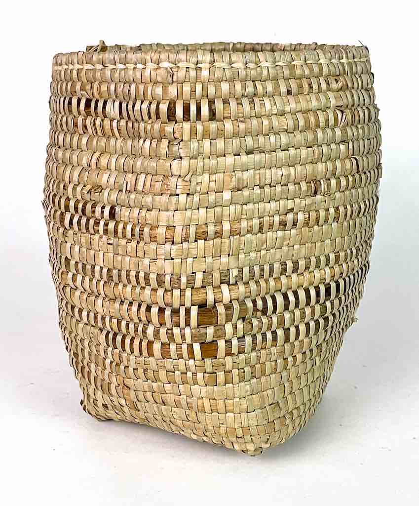 Handwoven Flexible Small Cylindrical Swampgrass Basket