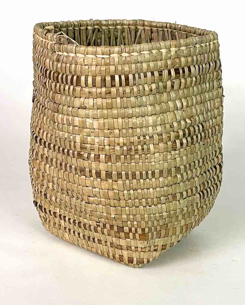 Handwoven Flexible Small Cylindrical Swampgrass Basket